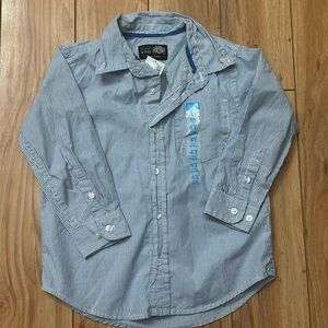 NWT. The Children's Place Blue and White Striped Shirt